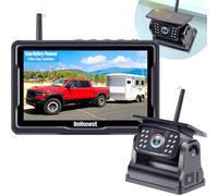 DoHonest Wireless Backup Camera Magnetic: Scratch-Proof Truck Trailer Hitch Rear View Camera HD 1080P No Wiring No Drilling Rechargeable 5 Inch Monitor System for Car RV Camper