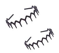 DoHTeck 2 Pcs Zigzag Plastic Hair Band, Tooth Wavy Hairbrush Headband, Hair Styling Decoration Band for Men and Women