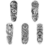 DoHTeck 5 Pcs Temporary Tattoo Stickers With Realistic Waterproof Design Fits All Occasions For Men And Women (18.9 x 6.69in)