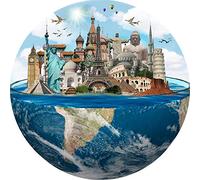 DoHTeck Adult Color Puzzle Circle (1000 pieces), Creative Geometric Circle Challenge Puzzle for Adults and Teens