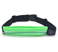 DoHTeck LED Reflective Waist Pack - Unisex Sports Running Belt Bag with USB Rechargeable Light, Suitable for Runners - Best Visibility When Walking and Riding Outdoor