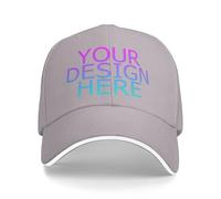 DOHXQM Custom Hat Design Your Own, Personalized Classic Hats for Men and Women,Customizable Baseball Cap for Outdoor Adjustable with Your Photo Text Logo Custom Trucker Hat