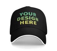 DOHXQM Custom Hat Design Your Own,Personalized Classic Hats for Men and Women,Customizable Baseball Cap for Outdoor Adjustable with Your Photo Text Logo Personalised Baseball caps