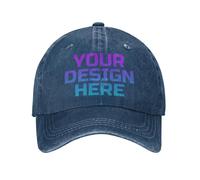 DOHXQM Custom Hat Design Your Own, Personalized Classic Hats for Men and Women,Customizable Baseball Cap for Outdoor Adjustable with Your Photo Text Logo Custom Trucker Hat
