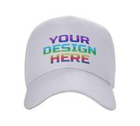 DOHXQM Custom Hat Design Your Own, Personalized Classic Hats for Men and Women,Customizable Baseball Cap for Outdoor Adjustable with Your Photo Text Logo Custom Trucker Hat