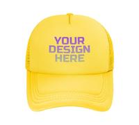 DOHXQM Custom Hat Design Your Own, Personalized Classic Hats for Men and Women,Customizable Baseball Cap for Outdoor Adjustable with Your Photo Text Logo Custom Trucker Hat