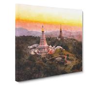 Doi Inthanon Ban Luang Thailand Canvas Print | Gallery Wrapped 30mm Frame Wall Art | 14x14 inches | Ready to Hang | Modern Picture | Living Room Bedroom Lounge Office