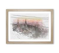 DOI Inthanon Ban Luang Thailand in Abstract Framed Print | A2 Oak Framed Wall Art | Ready to Hang | Abstract Fantasy Picture | Living Room Bedroom Lounge Office
