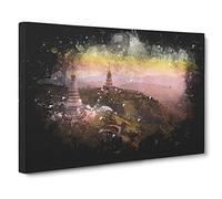 Doi Inthanon Ban Luang Thailand Paint Splash Canvas Print | Gallery Wrapped 30mm Frame Wall Art | 30x20 inches | Ready to Hang | Modern Picture | Living Room Bedroom Lounge Office