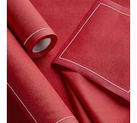 Doi-Le 100% Cotton Cocktail/Canape Napkin - 11cm - Roll of 50 pre-cut napkins - Cherry Red