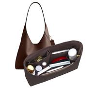 DOIAPUOS Dupont Paper Purse Organizer Inserts for brooklyn 28 Insert Keeps Tote Handbag（Brown）