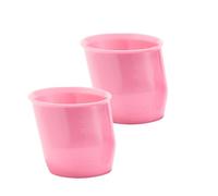 Doidy Cup Mini Set of 2, for Newborn & Baby 0 Months +, Open Measuring Cup Suitable for Water & Milk, Slanted Feeding Cup Design as Bottle Alternative (Pink)