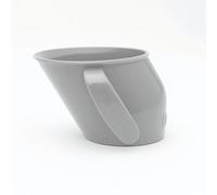 Doidy Cup, Open Cup for Training Baby 6 Months-3 Years, 200ml, Slanted Weaning Cup with Handles for Learning to Drink, BPA Free (Grey)