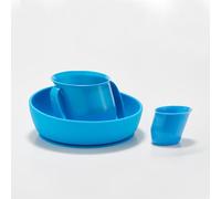 Doidy Cup Weaning Gift Sets, for Babies to Learn Self-Feeding and Independent Drinking, MiniCup + Open Cup + Suction Baby Bowl (Blue)