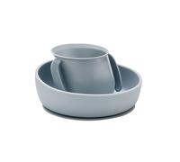 Doidy Trainer Cup and Weaning Bowl Set, for Baby 3months+ Mealtime (Cup + Bowl, Grey)