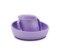 Doidy Trainer Cup and Weaning Bowl Set, for Baby 3months+ Mealtime (Cup + Bowl, Lilac)