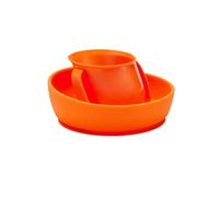 Doidy Trainer Cup and Weaning Bowl Set, for Baby 3months+ Mealtime (Cup + Bowl, Orange)