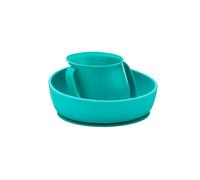 Doidy Trainer Cup and Weaning Bowl Set, for Baby 3months+ Mealtime (Cup + Bowl, Turquoise)