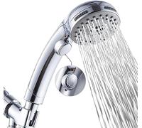 DOILIESE High Pressure Shower Head with Handheld Spray 6 Settings Hand Held Shower Head with On Off Switch and Spa Spray Mode 60 In Hose, Chrome