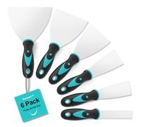 Doimeri Putty Knife 1", 1.5", 2", 3", 4", 5", Premium Stainless Steel Paint Scraper, Perfect Tools for Repair Drywall, Removing Wallpaper, Applying