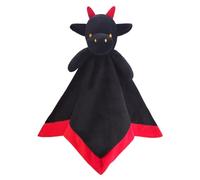 Doindute Baby Black Dragon Soft Stuffed Animal Security Blanket, Dinosaur Plush Character Lovey Blanket, Baby Shower/Nursery Gift, Newborn Infant Toddler Snuggle Blankie for Boys Girls, 18 Inches