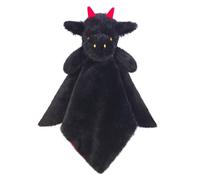 Doindute Baby Black Dragon Soft Stuffed Animal Security Blanket, Plush Dinosaur Character Lovey Blanket, Baby Shower/Nursery Gift, Cuddly Newborn, Infant, Toddler Snuggle Blankie for Girls Boys, 14"