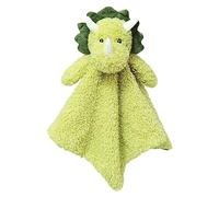 Doindute Baby Green Triceratops Soft Stuffed Animal Security Blanket, Plush Dinosaur Character Lovey Blanket, Baby Shower/Nursery Gift, Newborn Infant Toddler Snuggle Blankie for Kids, 18 Inches