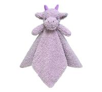 Doindute Baby Purple Dragon Soft Stuffed Animal Security Blanket, Plush Dinosaur Character Lovey Blanket, Baby Shower/Nursery Gift, Newborn Infant Toddler Snuggle Blankie for Boys Girls, 18 Inches