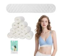 DOINEUFL 10 Pcs Reusable Cotton Bra Liners for Sweat - Under Breast Sweat Pads, Cool Support Breathable, Soft Underboob & Undies Sweats Absorber for Rash, Plus Size & Big Busted Women