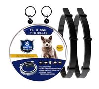 DOINEUFL 2 Pack Collar for Cats, Cat Collar to Prevent Infections, 15in Safe Waterproof Adjustable Cat Collars with Bell, Age over 7 Weeks, Contains Natural Essential Oils (Black)