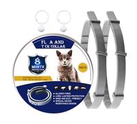 DOINEUFL 2 Pack Collar for Cats, Cat Collar to Prevent Infections, 15in Safe Waterproof Adjustable Cat Collars with Bell, Age over 7 Weeks, Contains Natural Essential Oils (Grey)