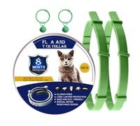 DOINEUFL 2 Pack Collar for Cats, Cat Collar to Prevent Infections, 15in Safe Waterproof Adjustable Cat Collars with Bell, Age over 7 Weeks, Contains Natural Essential Oils (Green)