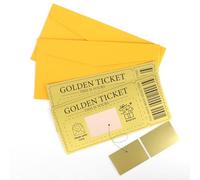 DOINEUFL 2 Pcs Golden Ticket Scratch Off Cards with Envelopes, Personalized Scratch Off Cards, Birthday, Valentine's Day, Christmas Special Surprises, Holiday Scratch Card Reveal, Golden Ticket Scratc