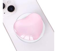 DOINEUFL 2PCS Phone Grip for MagSafe - Magnetic Phone Grips, Cute Heart-shape Expanding Moblile Cellphone Glass Holder, Secure Holder for Magnetic Cases, Wireless Charging Compatible (Light Pink)