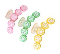 DOINEUFL 3 Pcs Hair Clip, Happy Face Hair Claw Clips of Women Girls, Y2K Happy Smile Hair Jaw Clamps Summer Beach Claw Clips Smile Colorful Hair Clips for Thin/Medium Thick Hairs