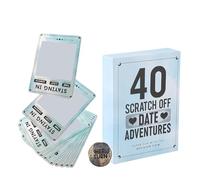 DOINEUFL 40 Creative Date Night Card Games for Couples - Scratch Off Date Deck, Unique Couples Gift for Boyfriend, Husband, Wife - Romantic Anniversary or Wedding Gift (40-2)