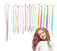 DOINEUFL 42-Piece Hair Accessories Set for Girls - 36 Girls Hair Accessories with Hair Clips & 6 Braiding Ropes, Girls Color Hair Accessories for Party, Crazy Hair Day & Performance
