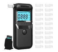 DOINEUFL Breathalysers,Professional,Portable- High-Precision Digital Alcohol tester & breathalyzer with 20 Mouthpieces | Auto-Voice Alert,Digital LED Alcohol Breath tester | UK Breathalyser