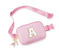 DOINEUFL Bumbags for Ladies, Letter Bum Bag, Suitable for 8 9 10 11 12 13 Years Old Girls Birthday Presents，Birthday Gifts for Girls They Will Need (Pink) (Pink)