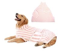 DOINEUFL Dog Drying Coat,Towel & Robe,Ruff and Tumbl Bath Coats & Towels for Small,Mediumm,Large Dogs,Robes Accessories for Shower, Swimming & Grooming | Fits French Bulldog, Labrador & More (M Pink)