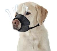 DOINEUFL Dog Muzzle, Lightweight & Breathable Mesh Muzzle for Small and Medium Dogs, Adjustable Buckle Strap Dog Muzzles to Prevent Biting, Barking and Chewing (Black, M)