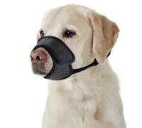 DOINEUFL Dog Muzzle, Lightweight & Breathable Mesh Muzzle for Small and Medium Dogs, Adjustable Buckle Strap Dog Muzzles to Prevent Biting, Barking and Chewing (Black, S)