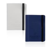 DOINEUFL Passport Holder Travel Wallet, 2 Pcs Leather Passport Travel Wallet, Passport Cover UK for Passport Boarding Pass Credit Card Cash Storage, Passport Case with Card Slot & Elastic Strap