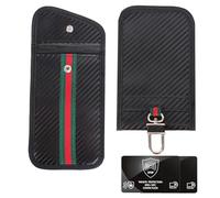 DOINEUFL RFID Key Pouch 2 Pack, Faraday Pouch for Car Keys with Signal Blocking,Carbon Fiber Key Fob Protection Case for Keyless Entry, Credit Cards, RFID Card Holder, Anti-Theft for Men & Women