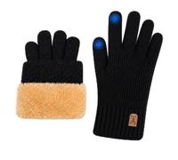 DOINEUFL Women's Thermal Gloves, Winter Touchscreen Gloves, Fleece Lined | Warm Knitted Ladies Gloves with Thick Ribbed Cuffs, Soft Plush Interior, Stretchy Fit and Touch-Sensitive Fingers for Phones