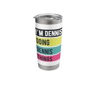 Doing Dennis Things Funny Personalized Names Retro Stainless Steel Insulated Tumbler