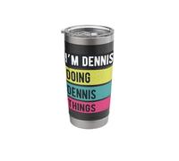 Doing Dennis Things Funny Personalized Names Retro Stainless Steel Insulated Tumbler