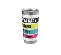 Doing Gary Things Funny Personalized Names Retro Stainless Steel Insulated Tumbler
