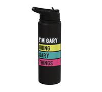 Doing Gary Things Funny Personalized Names Retro Stainless Steel Insulated Water Bottle