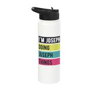Doing Joseph Things Funny Personalized Names Retro Stainless Steel Insulated Water Bottle